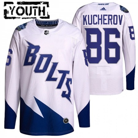 Kinder Eishockey Tampa Bay Lightning Trikot Nikita Kucherov 86 Adidas 2022 Stadium Series Authentic